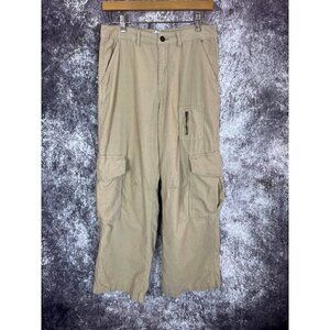 Angel Kiss Pants Women's 5/27 Corduroy Cargo Wide Leg Jeans Y2K Zipped Pockets